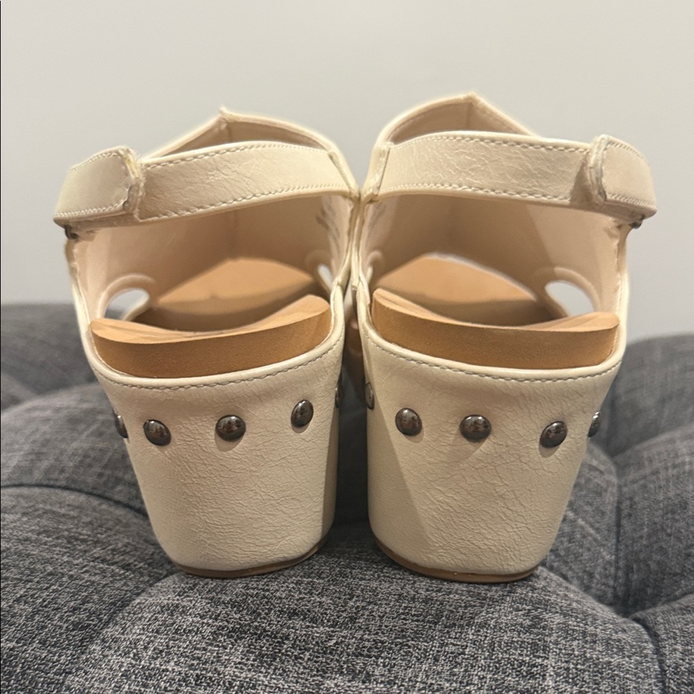 Corkys Cream Open-Toe Wedge Sandals - Picture 3 of 4